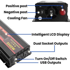 6000W 5000W Inverter Solar Panel Kit Power Generator 100A 110V Home Grid System