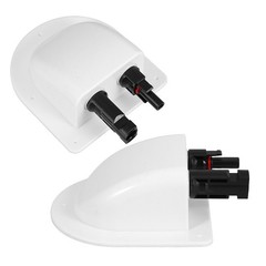 2 Pcs Solar Cable Entry Gland Dual Wire Connector ABS Housing For Solar Panels