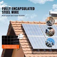 6 In. X 100 Ft. Solar Panel Bird Guard, Critter Guard Roll Kit with 100-Pieces S