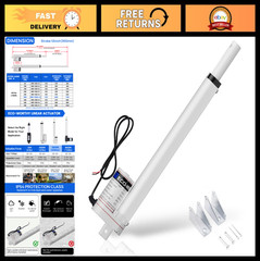 Heavy Duty 330lbs Solar Tracker Linear Actuator 12V 300mm Waterproof with Bracke