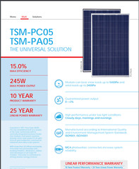 Trina 235 Watt Solar Panel – 28 Panels Pallet – 4 Pallets FREE SHIPPING