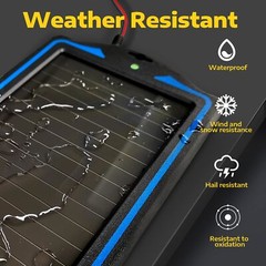12V Solar Trickle Charger Portable Power Solar Panel Solar Battery Charger 12…