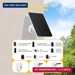 Solar Panel Charger for Arlo Essential Series,Go 2,Pro 6XL/6/5S/3,Ultra Series,W