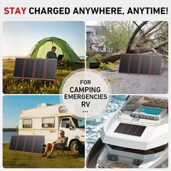 DOKIO 300W Foldable Solar Panel Kit for 12V Batteries & Power Stations, 15.2l…