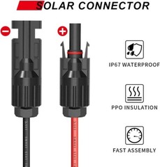 ELECTOP Solar Panel Connector Cable, 10AWG SAE Connector to Male & Female Sol…