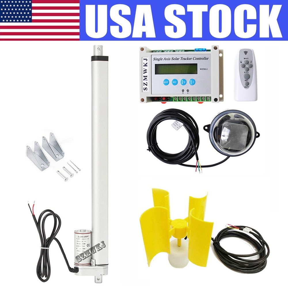 Solar Tracking Controller + 18″ Linear Actuator DIY Single Axis Solar Tracker SJ