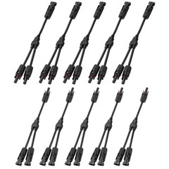 Solar Panel Connector Y Branch 2 to 1 Parallel Solar Panel Splitter 2 Way 5Set