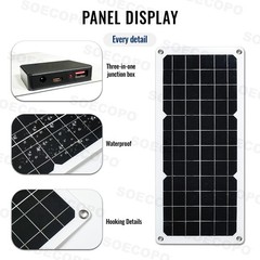 SOECOPO 150W Monocrystalline Solar Panel Kit with 30A/60A/100A LCD Controller fo