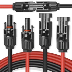 10 AWG Solar Panel Wire 100Ft 6mm² Extension Cable for RV & Marine Black+Red