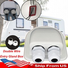 Double Wire Cable Entry Gland Box RV Boat Caravan Roof Solar Panel Junction Box/