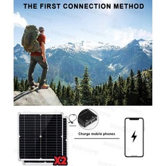 8000W Solar Inverter Kit (12V24V DC to 110V/220V AC) + 2pcs Solar Panels + 100A