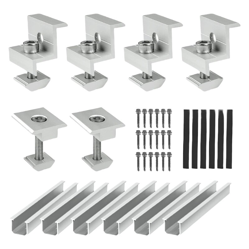 6Pcs Solars Panel Mounting Brackets for Easy Installation on Various Items