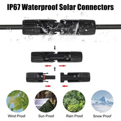 10 Pairs Waterproof MC4 Solar Connectors Kit, 1000V Male/Female for Solar Panels