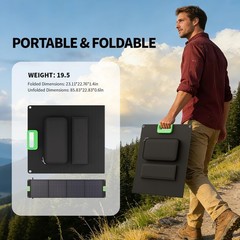Durable 200W Folding Solar Panel with 4 Kickstands for Outdoor Power Generation