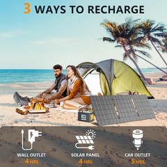 Compact 120W Solar Generator – 88Wh Portable Battery For Camping Needs