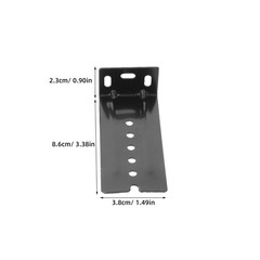 8Pcs Reusable Black Keyboard Drawer Slide Mounting Brackets Alloy Heavy Load