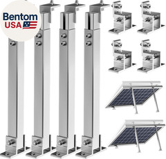 2 Set Adjustable Solar Panel Tilt Mount Brackets Aluminum Alloy Mounting Bracket