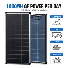 100W 200W 400W 1000W Watt 18V Solar Panel Mono N-Type Charger RV Home Off-Grid