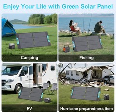 110W Portable Solar Panel Power Station N-Type Foldable Solar Charger 23.5% High