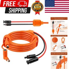 Solar to DC 8mm Charge Extension Cable 10FT,12AWG+14AWG Solar Cable with Sola…