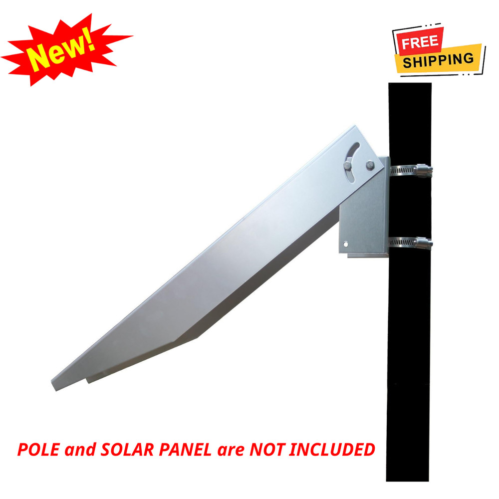 Solar Panel Pole Mount Kit Single Arm Pole Wall Mounting Brackets Support 5W-50W