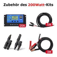 Dokio 100W 200W Efficient Flexible Solar Panel Kit for Batteries Power banks RV