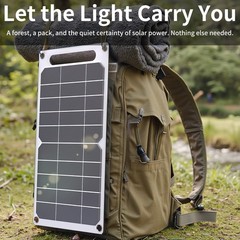 20W Portable Mini Solar Panel USB Type-C 5V Charger Power Bank Outdoor For Phone