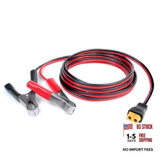 XT60 Connector Cable to Alligator Clip, 12AWG 12V Battery Clamp to 12AWG-5FT