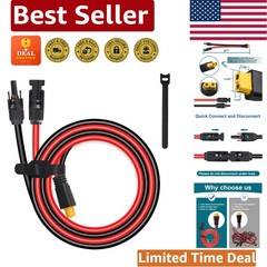 2FT XT60 Connector Cable – MC4 to XT60, 12AWG, Perfect for Solar Systems