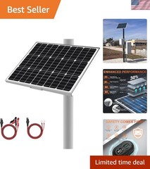 12V 50W Waterproof Solar Battery Charger with MPPT Controller for All Batteries