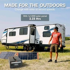Portable Power Station 300W 268.8Wh LiFePO4 battery solar generator AC Outlet 🆕
