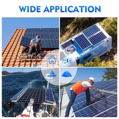 PFCTART 100W 12V Solar Panel High Efficiency Monocrystalline Module RV Boat Home