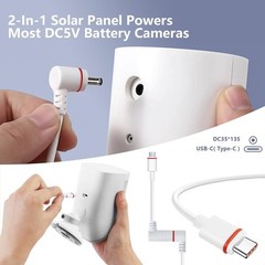 6W Solar Panel for Ring Camera, Solar Charger Compatible with Ring Spotlight/…