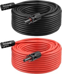 100FT 10AWG Tinned Copper Solar Panel Cable w/ Male/Female for RV