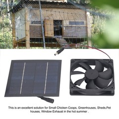 Solar Panel Fan Kit 20W IP65 Waterproof For Outside Small Chicken Coops