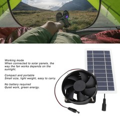 10W Solar Panel Powered Fan Kit Portable Silent Exhaust Fan For Outdoors For