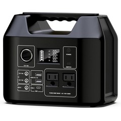 Portable Power Station 300W LiFePO4 Battery Bank Camping AC DC Solar Generator