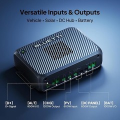 BLUETTI Charger 2 1200W Car Alternator Charger DC-DC Charger for Power Stations