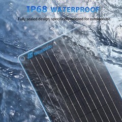 Lightweight 10W Solar Panel Charger with Cigarette Lighter & Alligator Clips