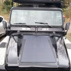 Good 75W 12V Bonnet Flexible Solar Panel U7 Land Rover Defender 110/90 Campers
