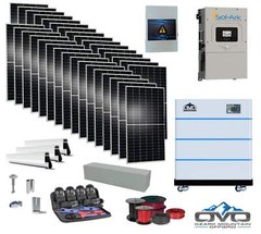 17KW Complete Offgrid Solar Kit – 15K Sol-Ark Inverter + 15.36KW OMO Stack Lithi