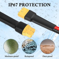 XT60 Connector Cable 10AWG, 2PCS Extension for Battery Packs and Generators