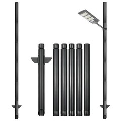 Metal Ground Stake 7.8 FT Heavy Duty – 2″ Diameter Threaded Steel Pipe with S…