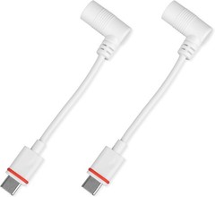2pcs Barrel Plug to USB-C Power Adapter for Ring Solar Panel & USB-C Security Ca