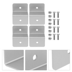 4Pc Solar Panel Roof Mounting Z-Bracket with Nuts and Bolts for RV Boat Roof