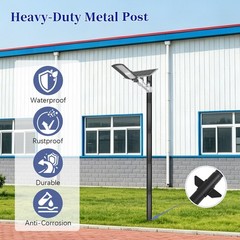 Metal Ground Stake 7.8 FT Heavy Duty – 2″ Diameter Threaded Steel Pipe with S…