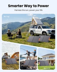 100W Portable Solar Panel for Power Station – 24% Efficiency Bifacial Solar P…