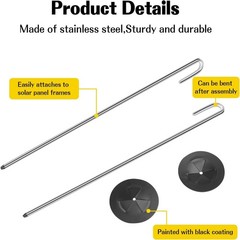 Solar Panel Bird Guard Fastener, 50 Sets Critter Guard Clips for Attaching Wi…