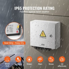 6 String 10A Solar PV Combiner Box & Steel Enclosure IP65 Rated Waterproof