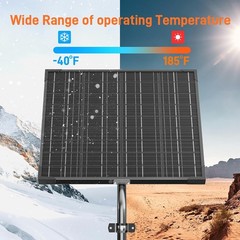 12V Gate Opener Solar Panel：20W Solar Panels Kit for Electric Fence with Smart M